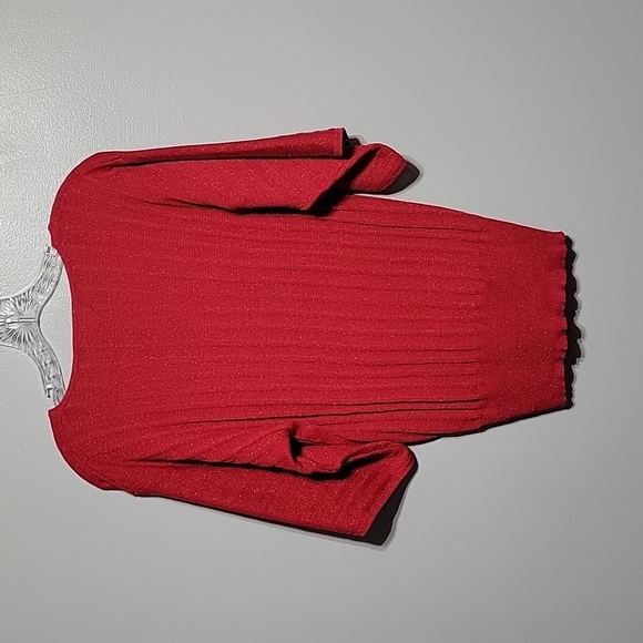 Style & Co Womens Silk blend red sweater - Size L - Flattering, Classy, Preppy - Picture 2 of 7